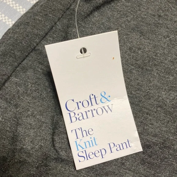 NWT Croft & Barrow charcoal gray “The Knit Sleep Pants.” - Picture 2 of 5